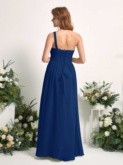 Carlyna Pandora A-Line Royal Blue Bridesmaid Dress Maxi Sleeveless One Shoulder Dress #color_royal-blue