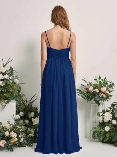 Carlyna Verna A-Line Royal Blue Beaded Bridesmaid Dress Maxi Sleeveless Sweetheart Dress #color_royal-blue