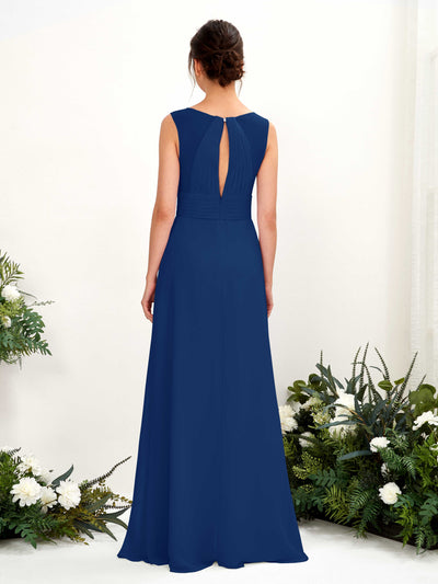 Carlyna Karen A-Line Royal Blue Bridesmaid Dress Maxi Sleeveless V-Neck Dress #color_royal-blue