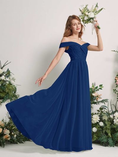 Carlyna Leona A-Line Royal Blue Embroidered Bridesmaid Dress Maxi Sleeveless Sweetheart Dress #color_royal-blue