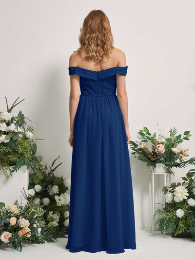 Carlyna Leona A-Line Royal Blue Embroidered Bridesmaid Dress Maxi Sleeveless Sweetheart Dress #color_royal-blue