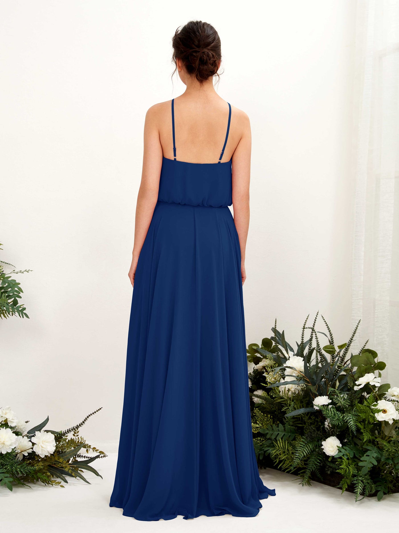 Bohemian Halter Spaghetti-straps Bridesmaid Dress - Royal Blue (81223437)#color_royal-blue
