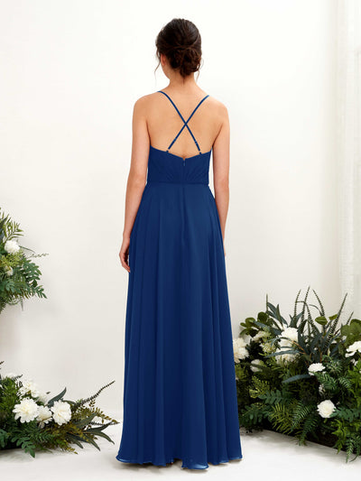 Carlyna Naura A-Line Royal Blue Bridesmaid Dress Maxi Sleeveless V-Neck Dress #color_royal-blue