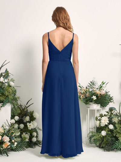 Carlyna Hannah A-Line Royal Blue Bridesmaid Dress Maxi Sleeveless Sweetheart Dress Back View #color_royal-blue