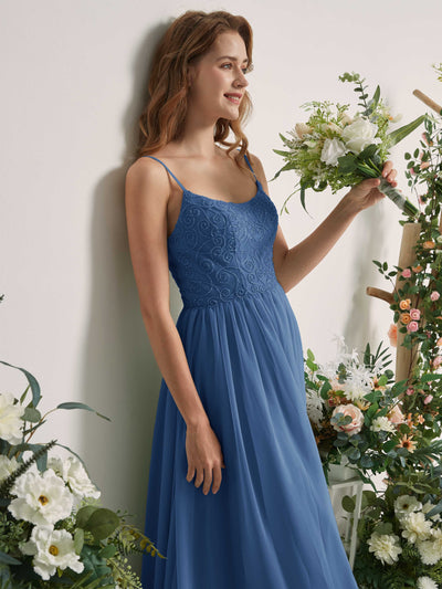Carlyna Verna A-Line Dusty Blue Beaded Bridesmaid Dress Maxi Sleeveless Sweetheart Dress #color_dusty-blue
