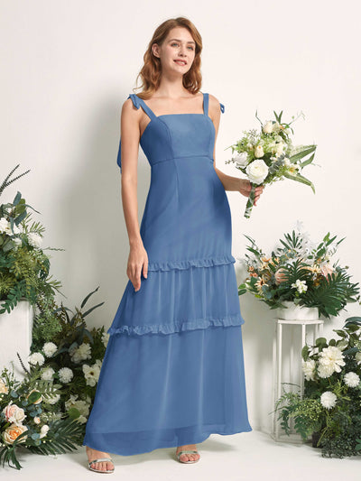 Carlyna Kaiya A-Line Dusty Blue Bridesmaid Dress Maxi Sleeveless Straight Dress #color_dusty-blue