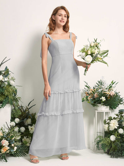 Carlyna Kaiya A-Line Silver Bridesmaid Dress Maxi Sleeveless Straight Dress #color_silver