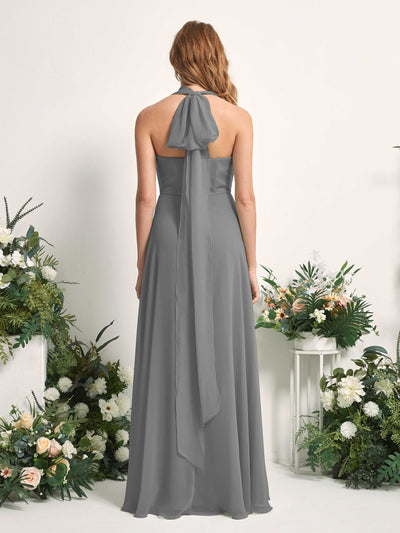 Carlyna Carolyn Convertible Steel Gray Bridesmaid Dress Maxi Sleeveless Sweetheart Dress Side View 2 #color_steel-gray