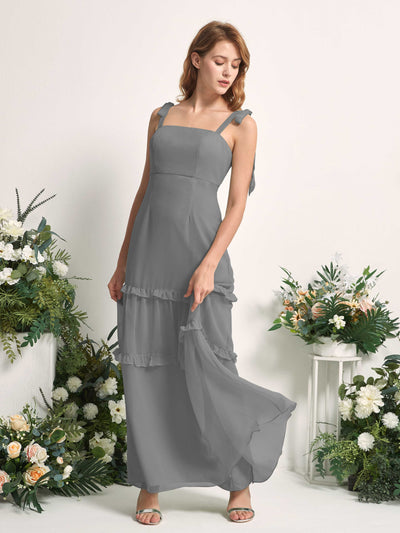 Carlyna Kaiya A-Line Steel Gray Bridesmaid Dress Maxi Sleeveless Straight Dress #color_steel-gray