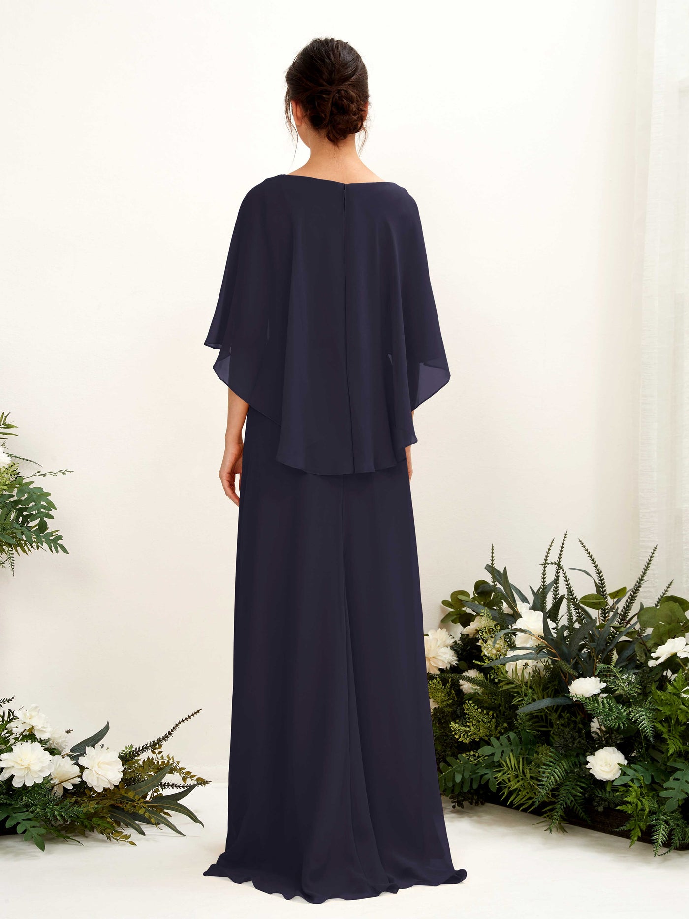A-line Bateau Sleeveless Chiffon Bridesmaid Dress (81222018)#color_dark-navy