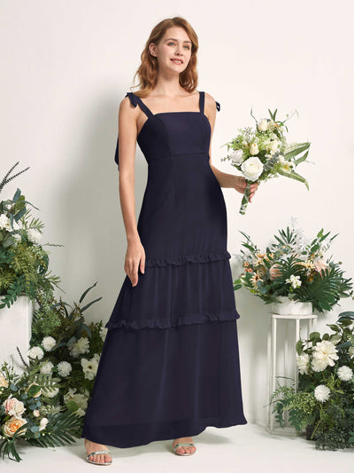 Carlyna Kaiya A-Line Dark Navy Bridesmaid Dress Maxi Sleeveless Straight Dress #color_dark-navy