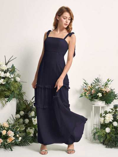 Carlyna Kaiya A-Line Dark Navy Bridesmaid Dress Maxi Sleeveless Straight Dress #color_dark-navy