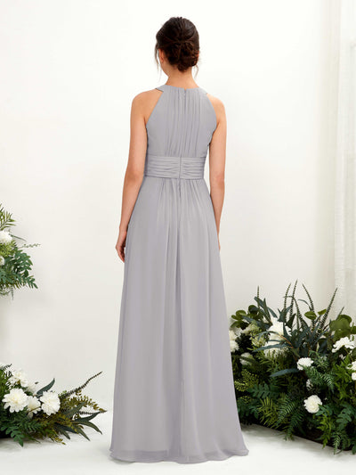 Carlyna Noelle A-Line Dove Bridesmaid Dress Maxi Sleeveless Round Neck Dress #color_dove