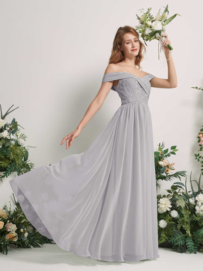 Carlyna Leona A-Line Dove Embroidered Bridesmaid Dress Maxi Sleeveless Sweetheart Dress #color_dove