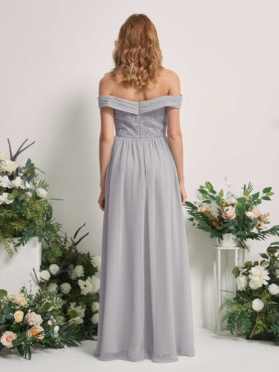 Carlyna Leona A-Line Dove Embroidered Bridesmaid Dress Maxi Sleeveless Sweetheart Dress #color_dove