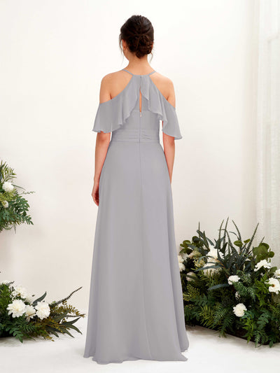 Carlyna Orlane A-Line Dove Bridesmaid Dress Maxi Sleeveless V-Neck Dress #color_dove