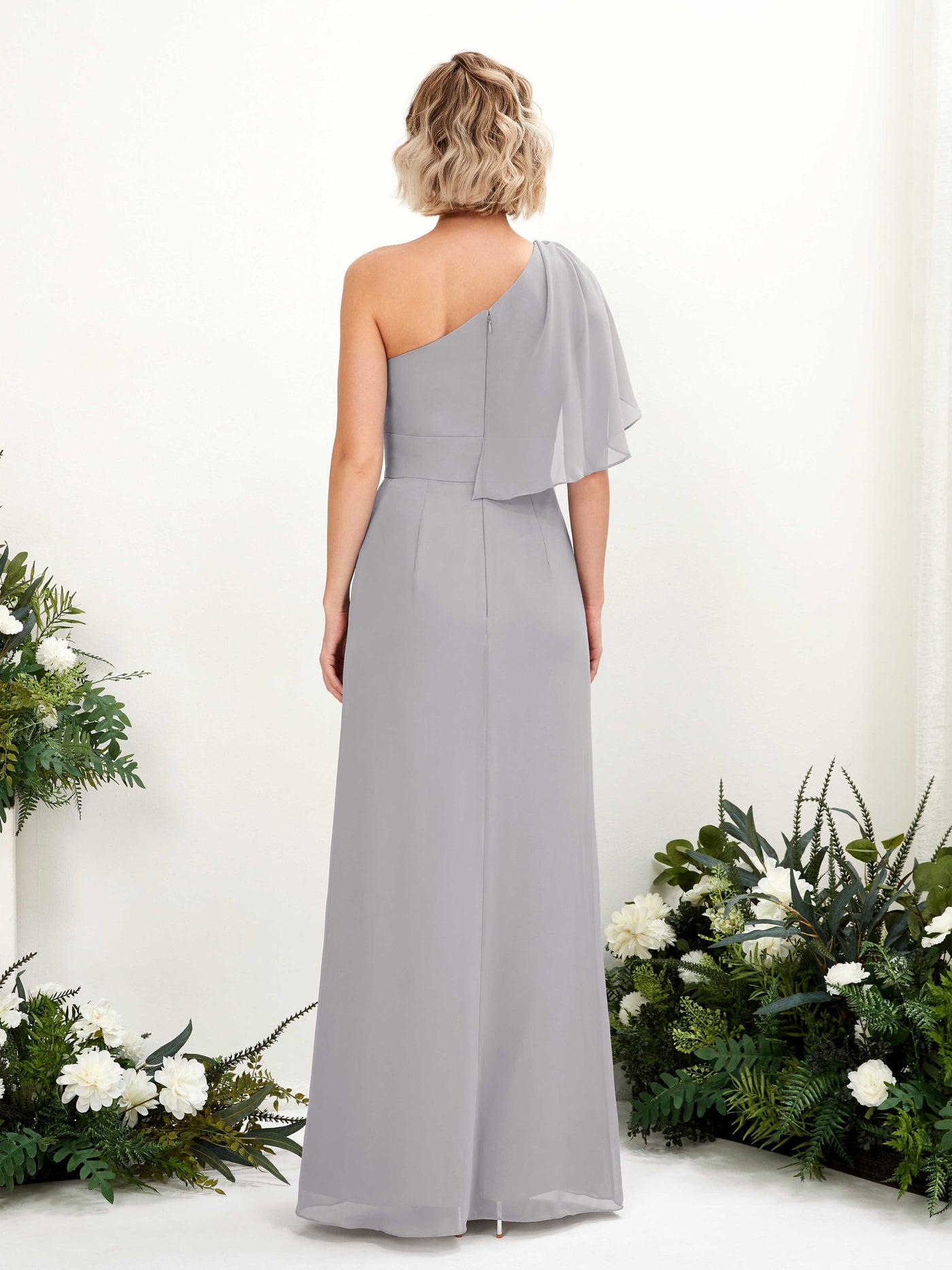 Ball Gown Sleeveless Chiffon Bridesmaid Dress - Dove (81223725)#color_dove