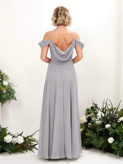 Carlyna Kauku A-Line Dove Bridesmaid Dress Maxi Sleeveless V-Neck Dress #color_dove