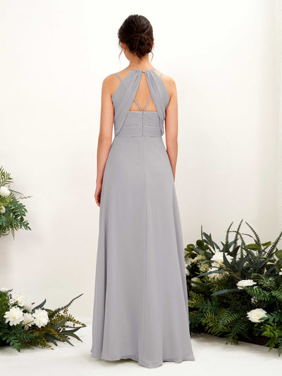 Carlyna Joa A-Line Dove Bridesmaid Dress Maxi Sleeveless V-Neck Dress #color_dove