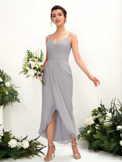 Carlyna Liliane Sheath Dove Bridesmaid Dress Midi Sleeveless V-Neck Dress #color_dove