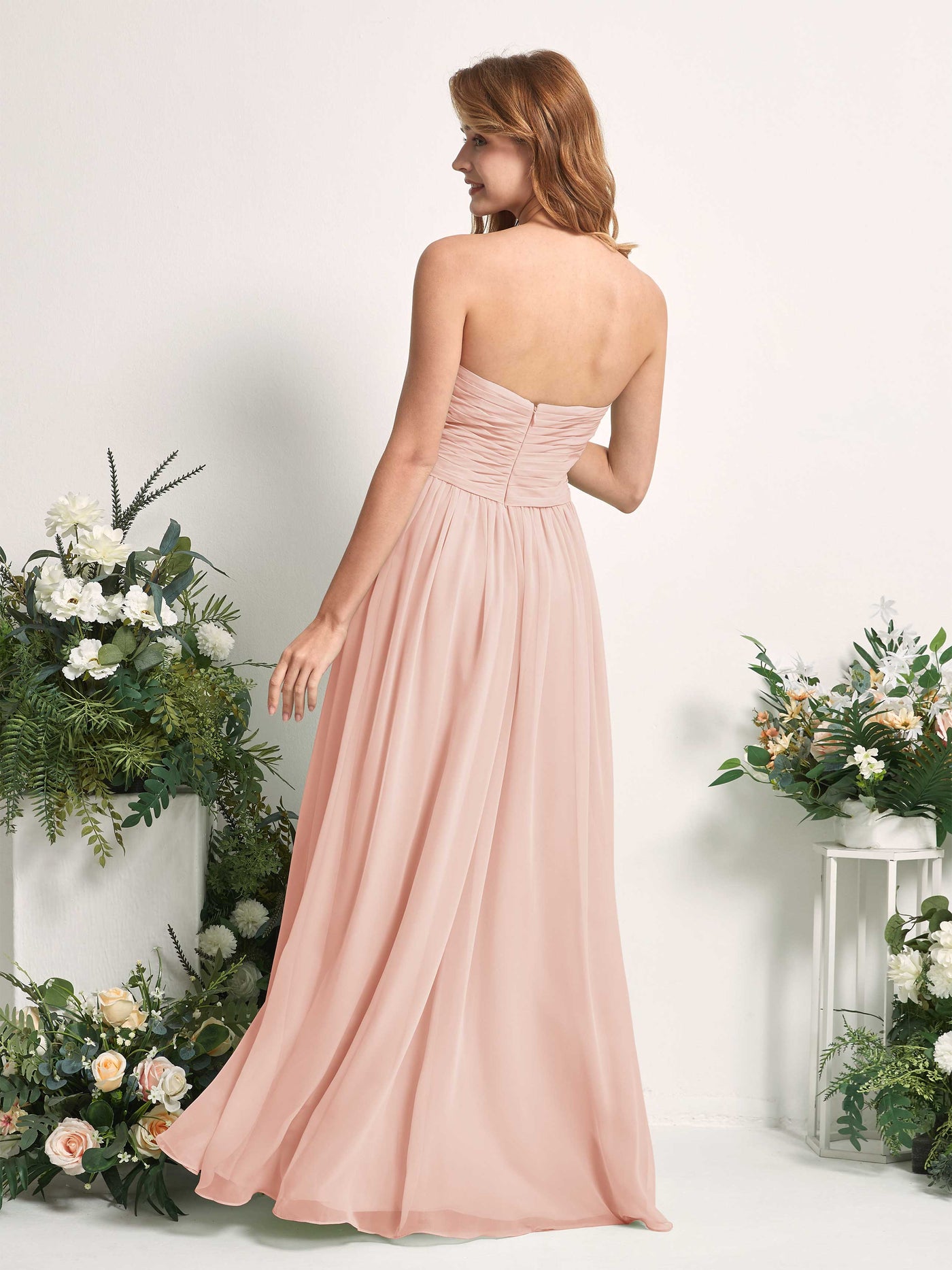 Bridesmaid Dress A-line Chiffon Sweetheart Full Length Sleeveless Wedding Party Dress - Pearl Pink (81226908)#color_pearl-pink