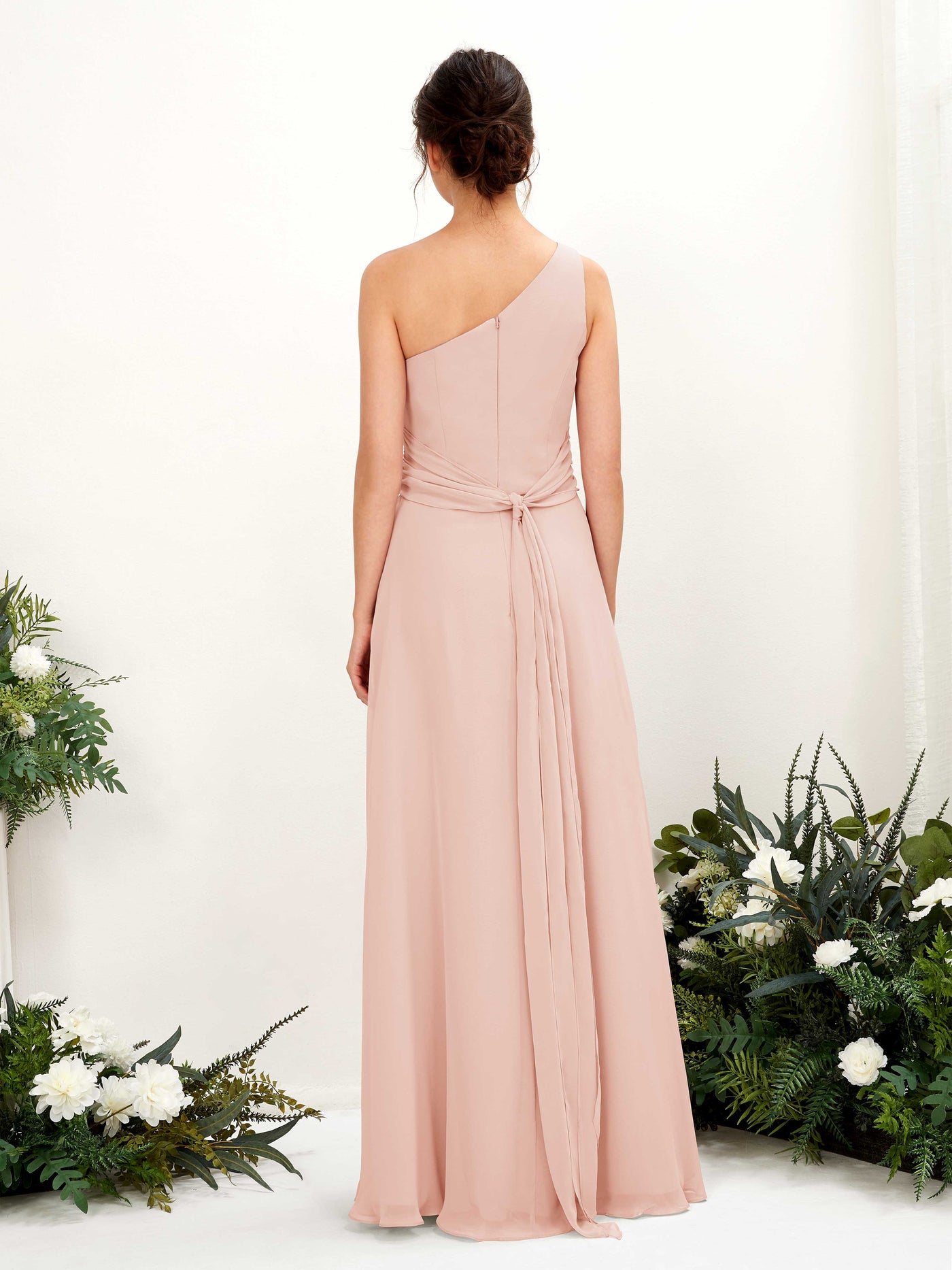 A-line One Shoulder Sleeveless Bridesmaid Dress - Pearl Pink (81224708)#color_pearl-pink
