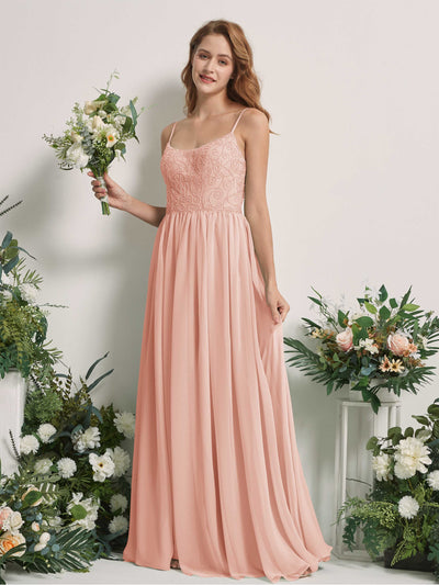 Carlyna Verna A-Line Pearl Pink Beaded Bridesmaid Dress Maxi Sleeveless Sweetheart Dress #color_pearl-pink