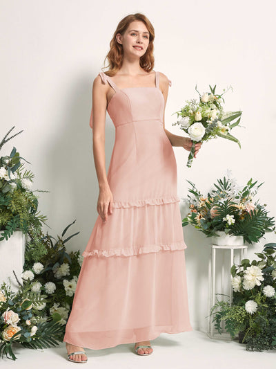 Carlyna Kaiya A-Line Pearl Pink Bridesmaid Dress Maxi Sleeveless Straight Dress #color_pearl-pink