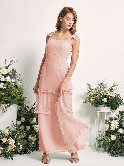 Carlyna Kaiya A-Line Pearl Pink Bridesmaid Dress Maxi Sleeveless Straight Dress #color_pearl-pink