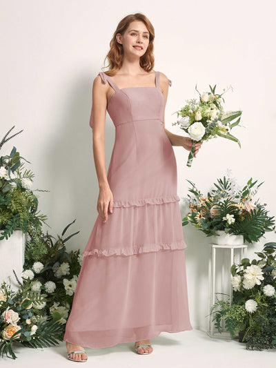 Carlyna Kaiya A-Line Dusty Rose Bridesmaid Dress Maxi Sleeveless Straight Dress #color_dusty-rose
