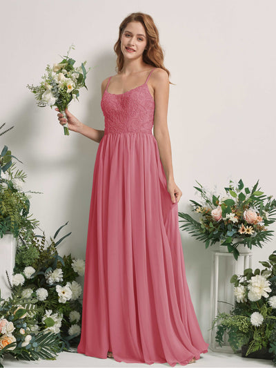 Carlyna Verna A-Line Desert Rose Beaded Bridesmaid Dress Maxi Sleeveless Sweetheart Dress #color_desert-rose