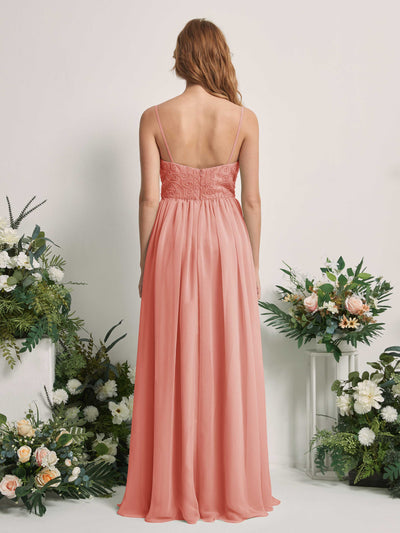 Carlyna Verna A-Line Champagne Rose Beaded Bridesmaid Dress Maxi Sleeveless Sweetheart Dress #color_champagne-rose