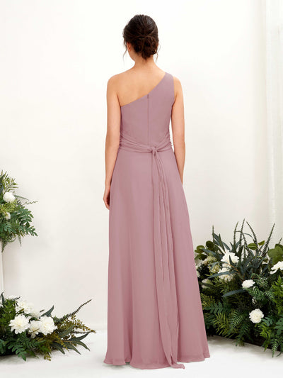 Carlyna Trita Sheath Vintage Mauve Bridesmaid Dress Maxi Sleeveless One Shoulder Dress #color_vintage-mauve