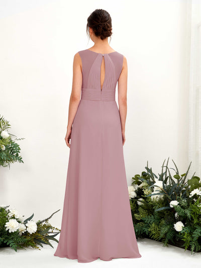 Carlyna Karen A-Line Vintage Mauve Bridesmaid Dress Maxi Sleeveless V-Neck Dress #color_vintage-mauve