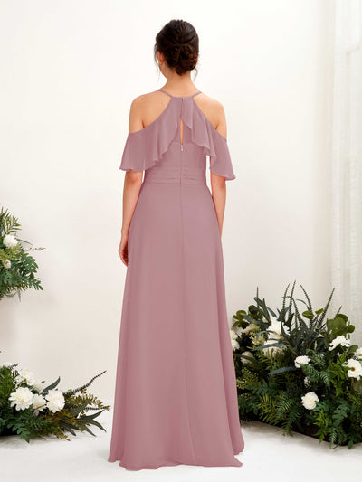 Carlyna Orlane A-Line Vintage Mauve Bridesmaid Dress Maxi Sleeveless V-Neck Dress #color_vintage-mauve