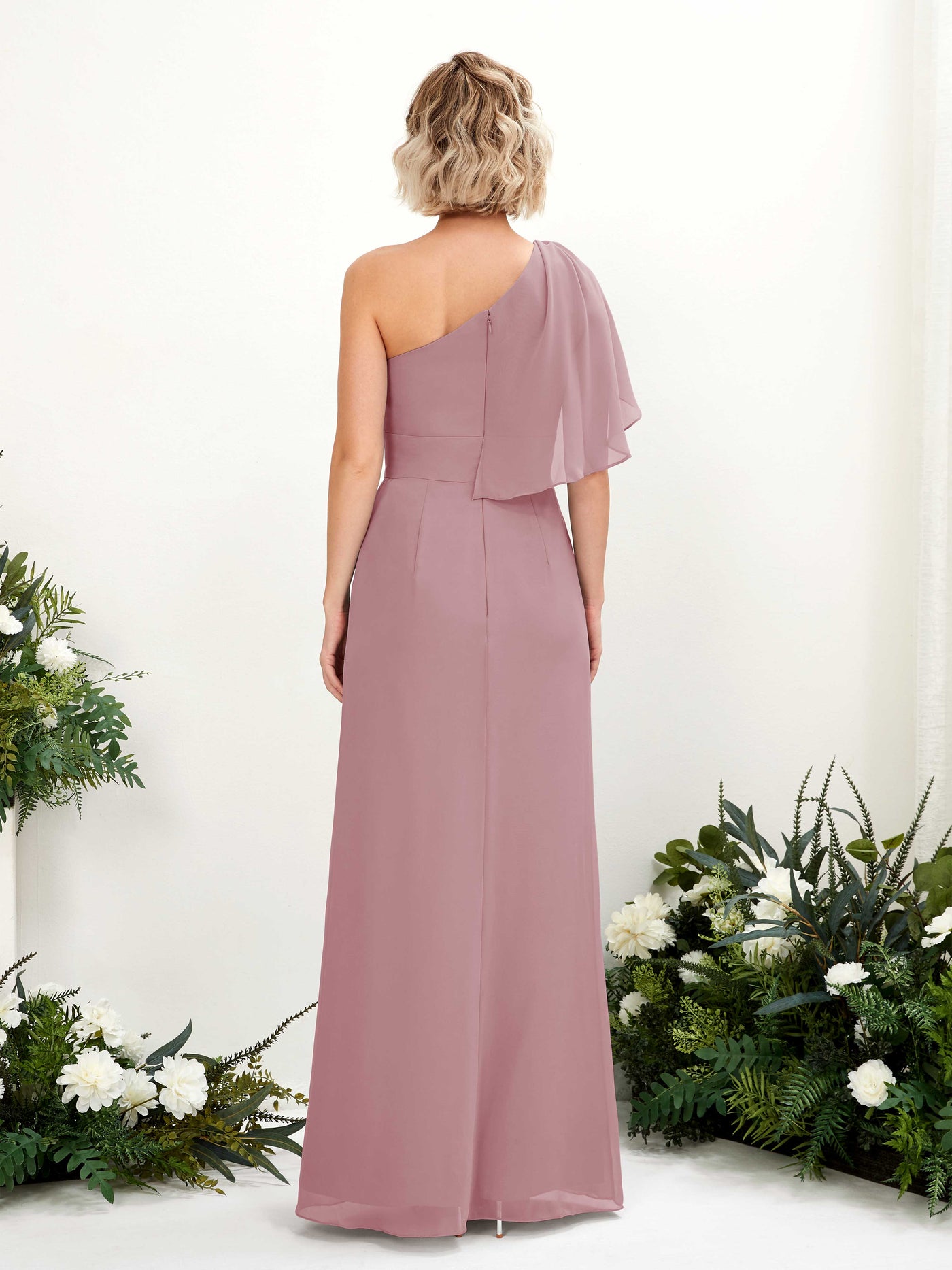Ball Gown Sleeveless Chiffon Bridesmaid Dress - Vintage Mauve (81223701)#color_vintage-mauve
