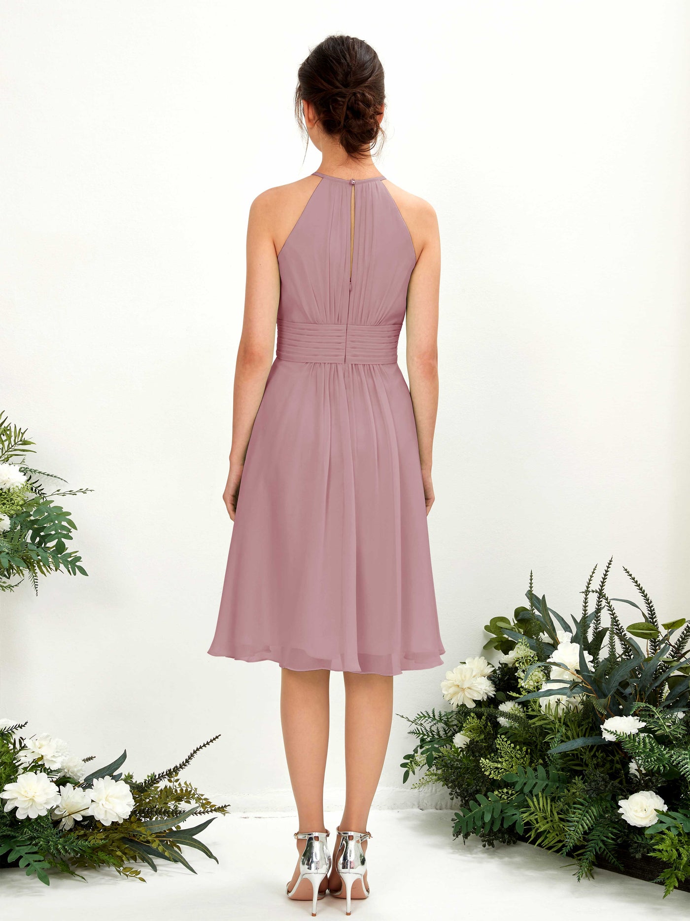 Halter Sleeveless Chiffon Bridesmaid Dress - Vintage Mauve (81220101)#color_vintage-mauve