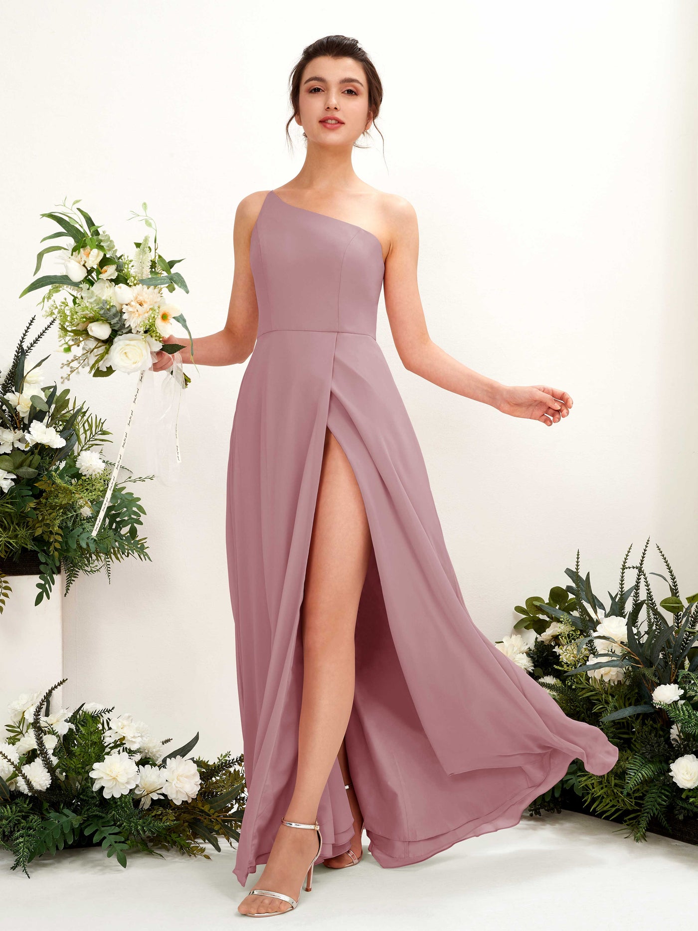 One Shoulder Sleeveless Chiffon Bridesmaid Dress - Vintage Mauve (81225701)#color_vintage-mauve