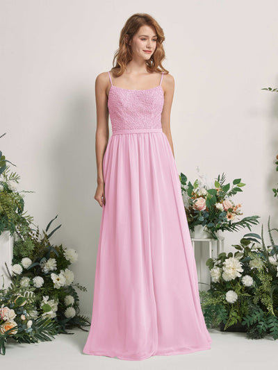 Carlyna Ursula A-Line Candy Pink Beaded Bridesmaid Dress Maxi Sleeveless Sweetheart Dress #color_candy-pink