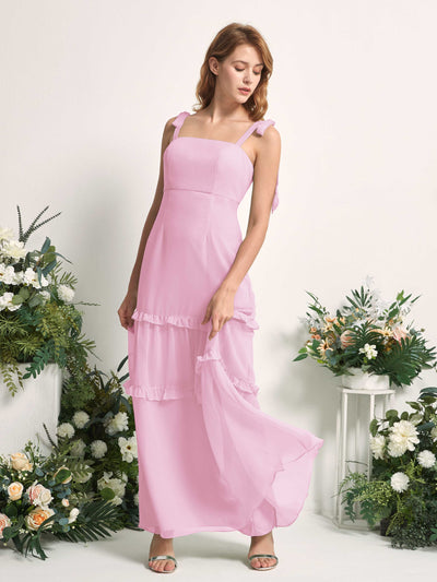 Carlyna Kaiya A-Line Candy Pink Bridesmaid Dress Maxi Sleeveless Straight Dress #color_candy-pink