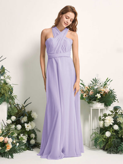 Carlyna Carolyn Convertible Lilac Bridesmaid Dress Maxi Sleeveless Sweetheart Dress Side View 5 #color_lilac