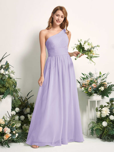 Carlyna Pandora A-Line Lilac Bridesmaid Dress Maxi Sleeveless One Shoulder Dress #color_lilac