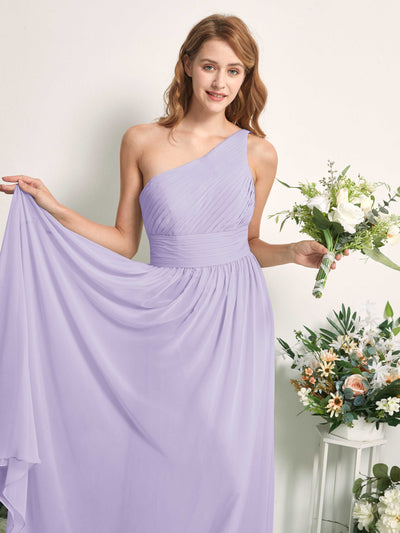 Carlyna Pandora A-Line Lilac Bridesmaid Dress Maxi Sleeveless One Shoulder Dress #color_lilac