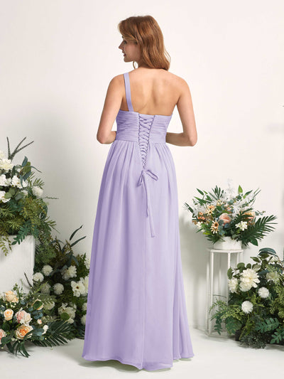 Carlyna Pandora A-Line Lilac Bridesmaid Dress Maxi Sleeveless One Shoulder Dress #color_lilac