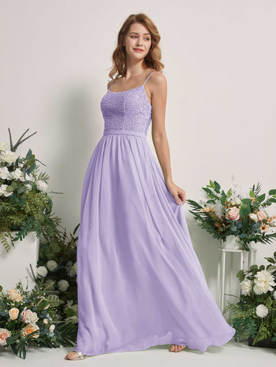 Carlyna Ursula A-Line Lilac Beaded Bridesmaid Dress Maxi Sleeveless Sweetheart Dress #color_lilac
