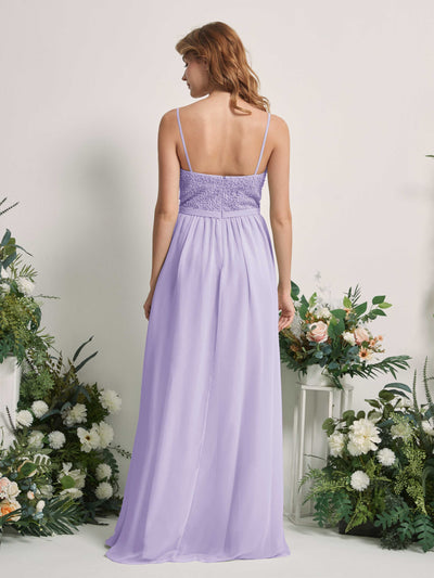 Carlyna Ursula A-Line Lilac Beaded Bridesmaid Dress Maxi Sleeveless Sweetheart Dress #color_lilac
