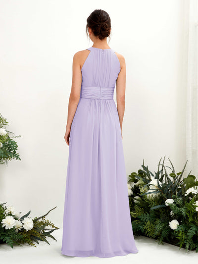 Carlyna Noelle A-Line Lilac Bridesmaid Dress Maxi Sleeveless Round Neck Dress #color_lilac