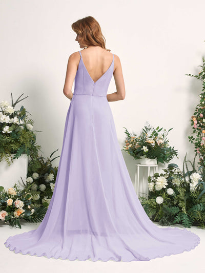 Carlyna Marcia A-Line Lilac Bridesmaid Dress Maxi Sleeveless V-Neck Dress #color_lilac