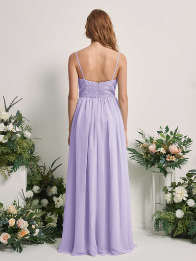 Carlyna Verna A-Line Lilac Beaded Bridesmaid Dress Maxi Sleeveless Sweetheart Dress #color_lilac
