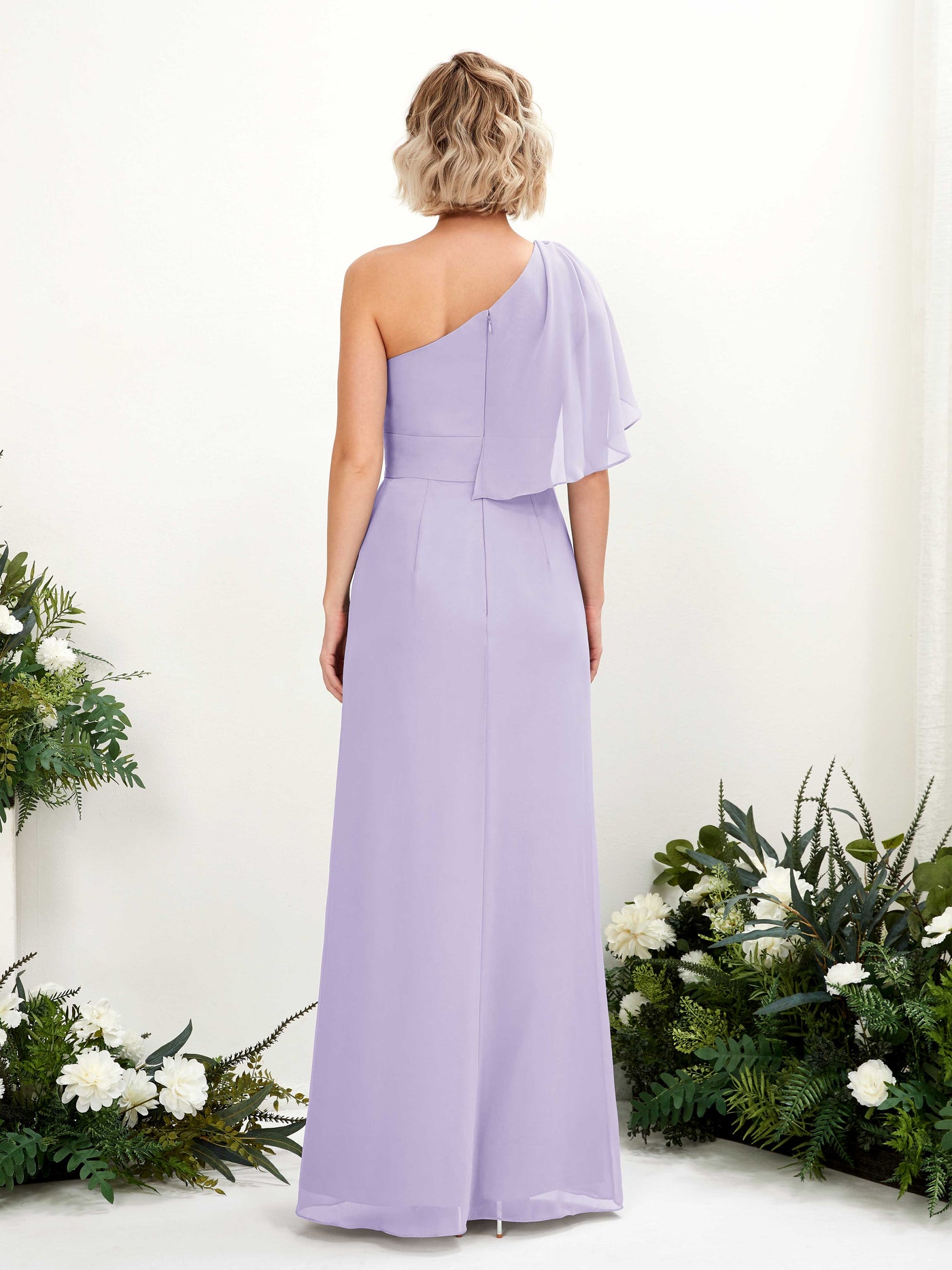 Ball Gown Sleeveless Chiffon Bridesmaid Dress - Lilac (81223714)#color_lilac